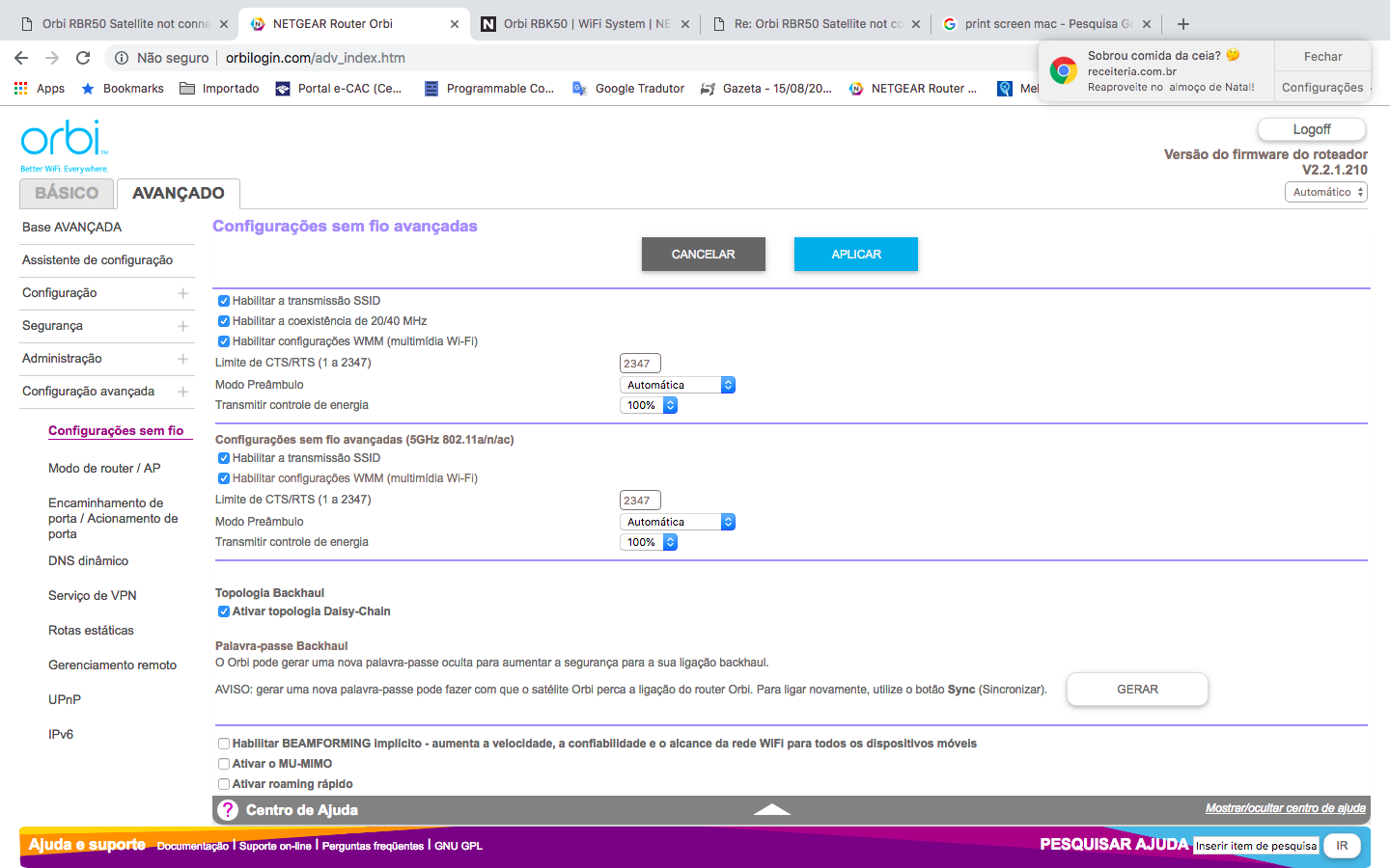 sync satellite orbi how to not the router connecting RBR50 Orbi Satellite